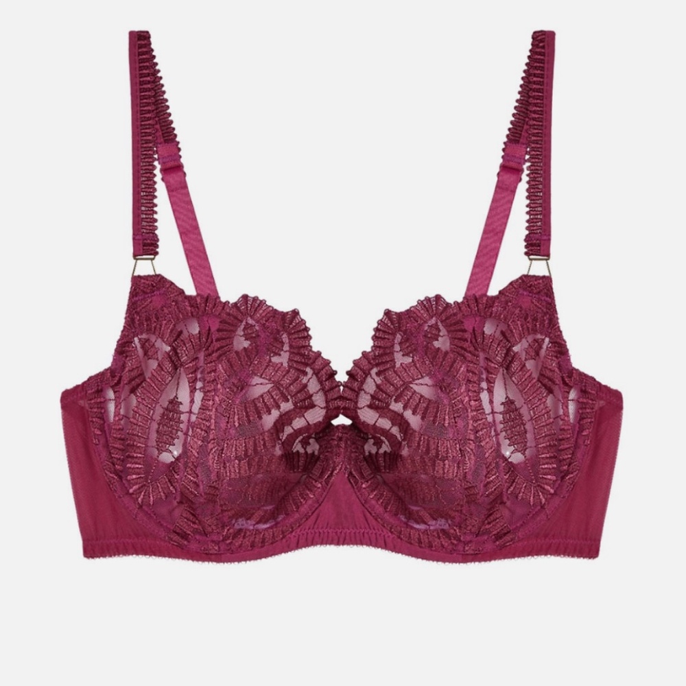 Wacoal Wine Lace Underwire Bra - Picture 5 of 5